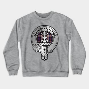 Clan Cameron Crest & Errecht Dress Tartan Crewneck Sweatshirt